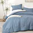 thumbnail image 2 of SPRINDAY King Size Comforter Set, 7 Pieces Bed in a Bag for All-Season, Bedding Set with Comforter, Sheets, Pillowcases & Shams, Dusty Blue, 2 of 7