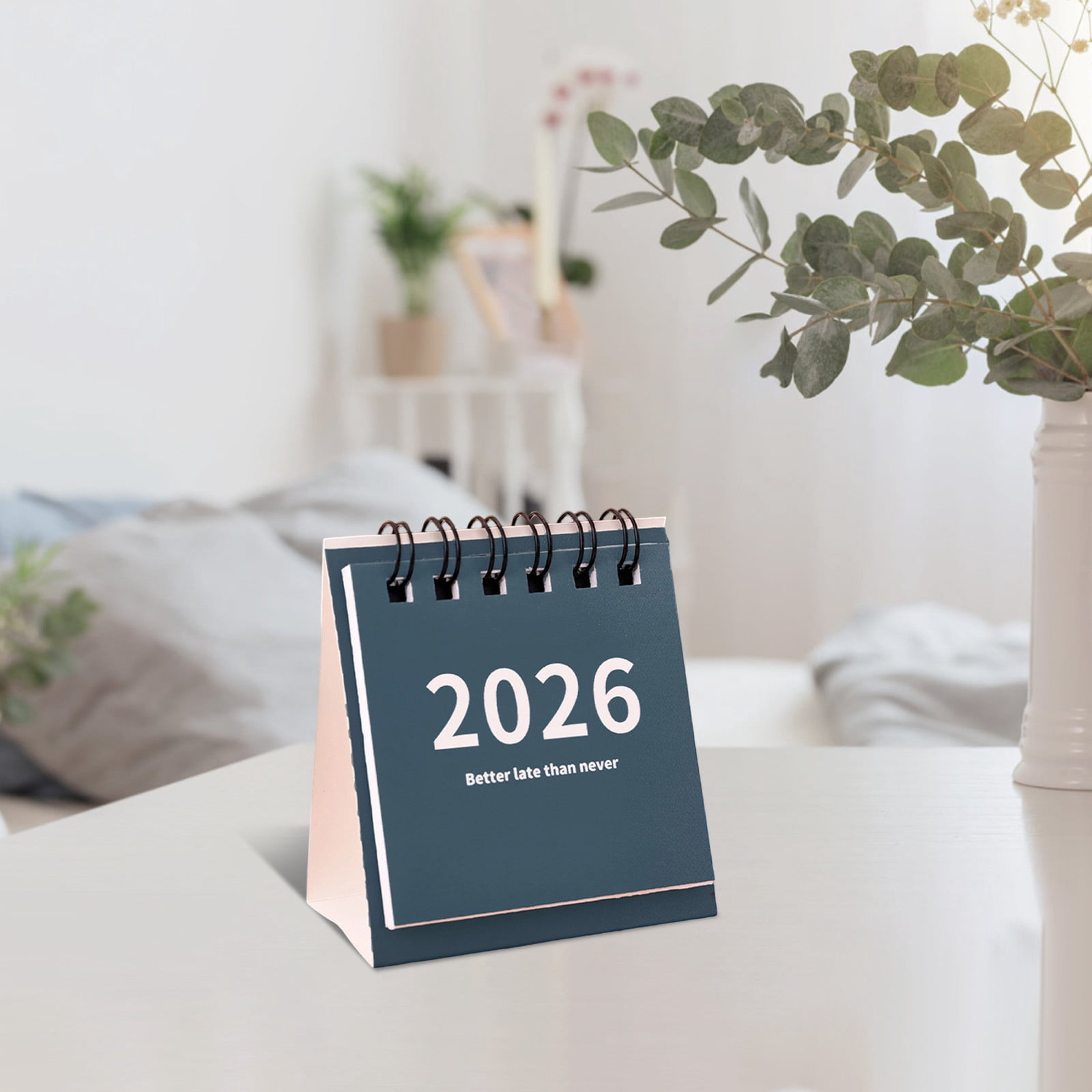 2 Packs Desk Calendar 2024-2025, Mini Punch Card Countdown Planner, Small Wind Calendar for Office Home , Portable Desktop Organizer, Academic Year Schedule Tracker, Focus Planning Management Tool