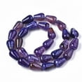 thumbnail image 2 of 5 Strand Natural Agate Beads Strands Dyed & Heated Teardrop Indigo 14x10mm Hole: 1mm about 28pcs/strand 15.35 inch(39cm), 2 of 2