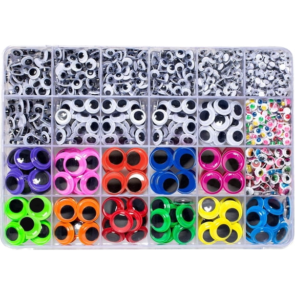 1700pcs Googly Wiggle Eyes Self Adhesive – Multi Colors & Sizes Craft Sticker Eyes for DIY Projects, Scrapbooking,  Crafts, Card Making & Decorations