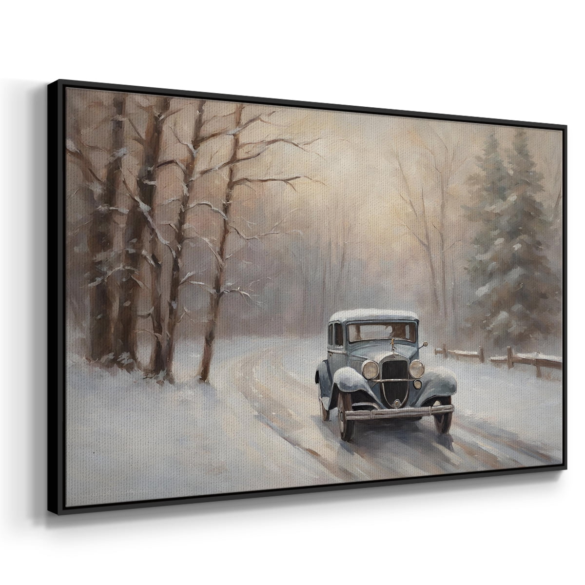 Vintage Landscape-CCIX By Wexford Home Framed in Black Wood Gallery Wrapped Canvas 17 in. x 25 in.