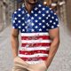 thumbnail image 1 of Blusa y camisa de manga corta con cuello vuelto para hombre, estilo casual, de moda, de manga corta, con botones estampados y cuello vuelto, blusa de poliéster para hombre., 1 of 5