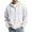 White, variant on Quarter Zip Hoodies for Men Long Sleeve Waffle Solid Color Hooded Sweatshirt Oversized Baggy Classic Pullover Tops White XXXXL