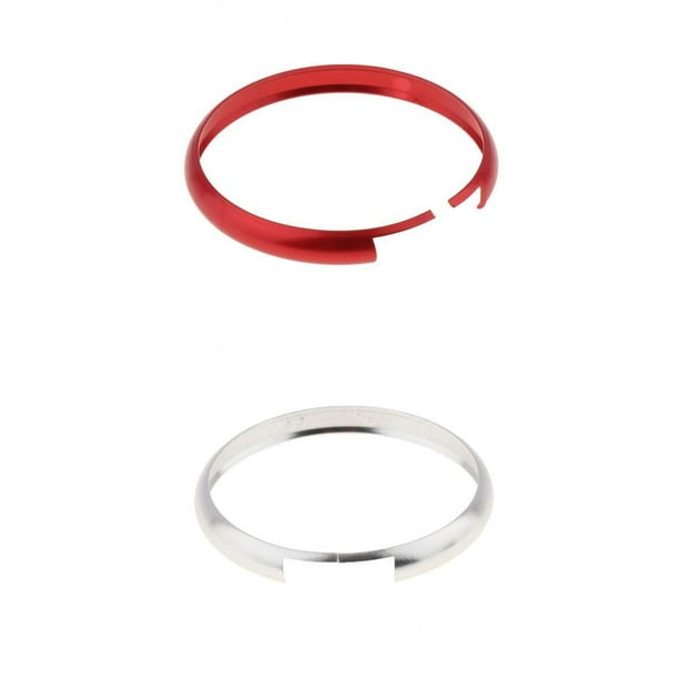 Paquete De 2 Llavero De Aluminio Con De Ajuste De Llavero, Sin Llave Fob Circundante Para (plateado Y Rojo)