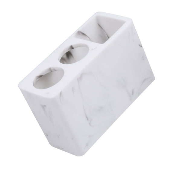 Topbathy Shower Toothbrush Holder Stand Resin Marble Texture Storage for Adults in Bathroom 1Pack