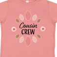 thumbnail image 4 of Inktastic Cousin Crew with Pink Flowers Girls Toddler T-Shirt, 4 of 5