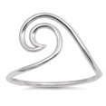 thumbnail image 1 of CHOOSE YOUR COLOR Ocean Wave Tide Swirl Loop Thumb Ring New .925 Sterling Silver Band, 1 of 4