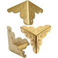 thumbnail image 3 of Corner Brackets for Furniture Decorative, Special Corner Protectors Combining Ancient and Modern Styles, For Home And Office Use (Set of 10, Gold-Gold Brass Look), 3 of 5