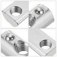 thumbnail image 4 of Uxcell M8 T Spring Nut, 25 Pack 4545 Series Half Round Roll in Spring Nut, Carbon Steel Nickel Plated Roll Ball Elastic Nut with Slot 10mm for 4545 Series Aluminum Extrusion Profile, 4 of 7