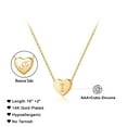 thumbnail image 2 of AUNOOL Heart Initial Necklace for Women Dainty Cubic Zirconia Heart Necklace Letter Initial Pendant Necklaces for Women Gifts Birthday, 2 of 6