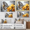 thumbnail image 4 of Designart "Butterfly Haven Yellow Grey II" Animals Floater Framed Canvas Print, 4 of 7