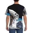 thumbnail image 3 of Bixox Men's Cat Astronaut Printed Short Sleeve Skinny Athletic T-Shirt, 3 of 6
