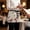 Beige, variant on Spring Cherry Flowers Waitress Apron with 3 Pockets, Retro Country Floral Birds Plants Beige Server Aprons Waterproof Kitchen Restaurant Half Waist Apron for Men Women