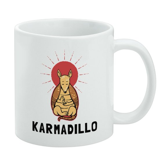 Karmadillo Armadillo Karma Funny Humor White Mug