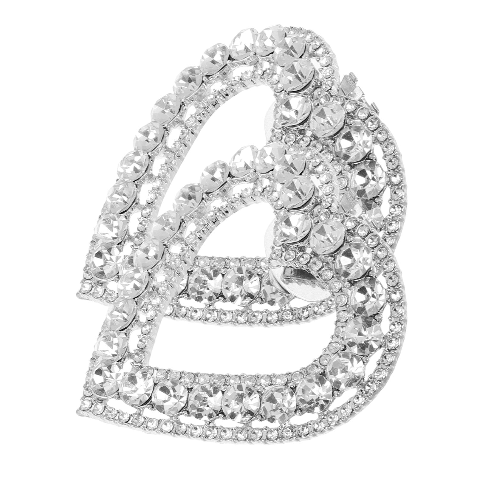 Masteelf 5 Pairs  Heart Shoe Clips Detachable Shoe Buckle Clips Wedding Shoe Crystal Decoration Charms Women Rhinestone Shoe Accessories For Diy Accessories