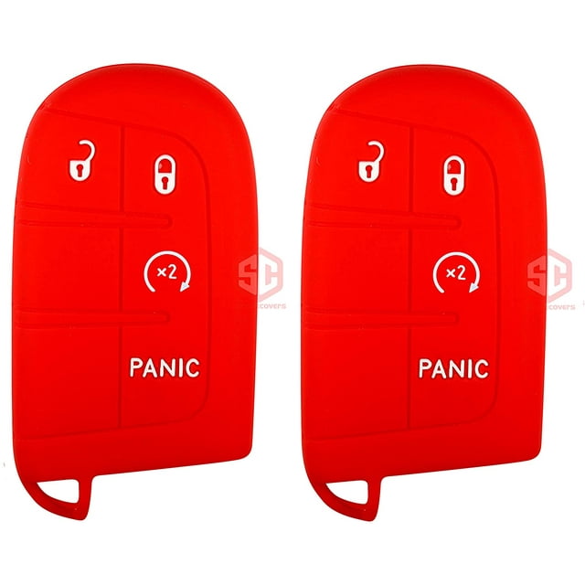 2x Nouvelle Télécommande Fob Fobik 4 Boutons Housse Silicone Fit/For Dodge Jeep