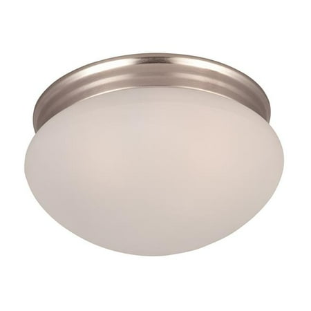 

5 x 9 in. Essentials 2-Light Flush Mount Satin Nickel