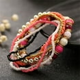 thumbnail image 6 of Grandest Birch 6 Sets/42Pcs Women Boho Bohemian Mix Style Multilayer Elastic Beaded Bracelets for Banquet Party,Green, 6 of 7
