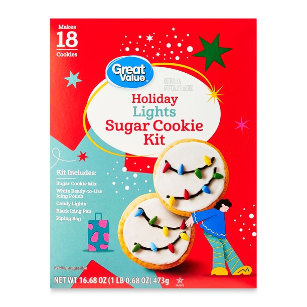 Great Value Holiday Christmas Lights Cookie Kit, 16.68 oz