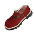 thumbnail image 2 of Vibrex Loafers for Women, Women's Mary Jane Loafers Platform T-Strap Buckle Faux Leather Comfortable Fall Shoes Women's Shoes,Size:9, 2 of 9