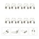 thumbnail image 2 of 10pcs Trumpet Watergate Key Springs Drain Clique Trumpet Accesorios (Plata), 2 of 5
