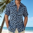 thumbnail image 2 of RUTAYY Men's Shirts Casual Short Sleeve Turndown Collar Leopard Print Button Down Summer Outdoor Party Vacation Beach Blouse, 2 of 5