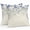 Blue Beige, variant on Boho Floral Throw Pillow Covers 24x24 Inch Set of 2, Spring Vintage Abstract Art Flowers Waterproof Outdoor Pillow Covers, Decorative Cushion Pillowcases for Couch, Sofa, Bed, Garden, Patio