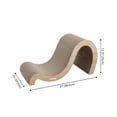 thumbnail image 3 of THE LICKER STORE Kona 27" Modern Cardboard Double-Sided Wave Cat Scratcher with Catnip, Oak Wood, CSR1013C, 3 of 7