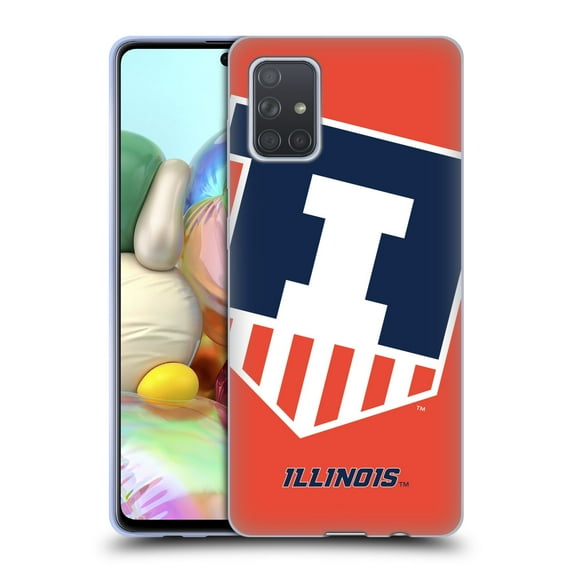 Head Case Designs Officially Licensed University Of Illinois U Of I University Of Illinois Oversized Icon Soft Gel Case Compatible with Samsung Galaxy A71 (2019)