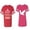 Men Red / Women Pink, variant on Bird Cage Matching Couple Cotton Jerseys (Men Red / Women Red) (Men XXL / Women XXL)