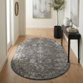 thumbnail image 4 of Unique Loom 3151885 5 x 8 ft. Casino Sofia Oval Rug, Dark Gray, 4 of 5