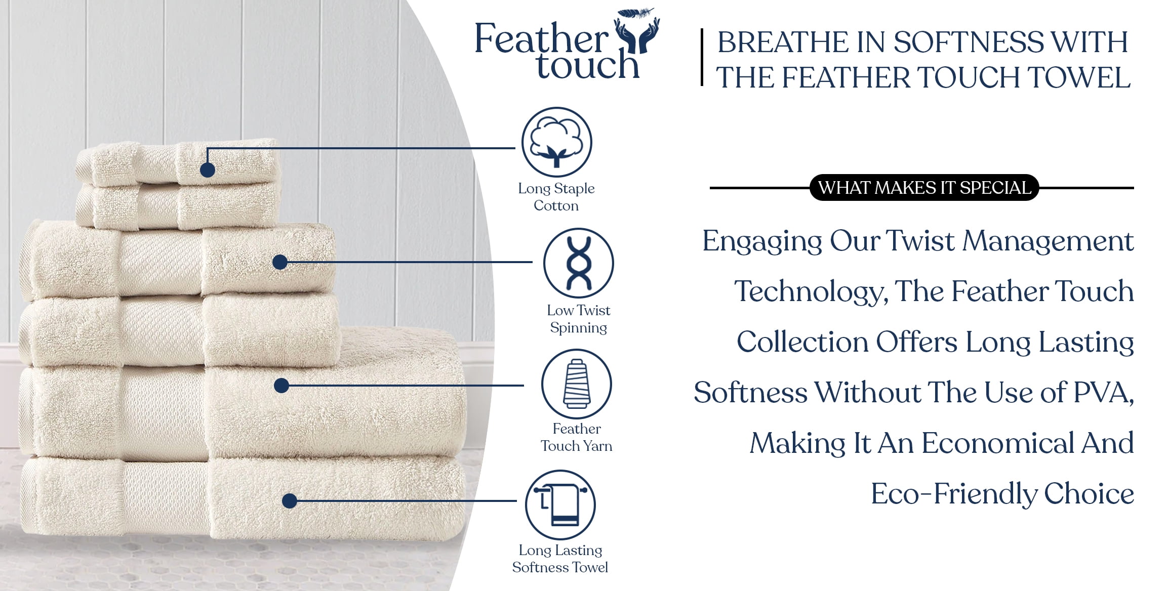 Delara 33-Piece Organic Cotton Towel Set, 650 GSM Luxury Plush, Quick Dry & Ultra-Absorbent, GOTS & OEKO-TEX Certified, Ivory
