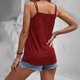thumbnail image 3 of Gibobby Mujeres Verano Casual Color sólido Cuello en V Chaleco Camisola Camiseta Top(Rojo,XG), 3 of 5