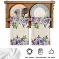 thumbnail image 5 of Purple Flowers Kitchen Towels Set of 1, Spring Leaves Floral Plants Beige Absorbent Dish Towels for Kitchen, Microfiber Hand Towel, Quick Drying Tea Towel for Cleaning Decorative Dishcloths, 5 of 7