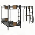 thumbnail image 6 of SpaceMax L-Shaped Twin over Twin Bunk Bed with Loft & Desk,Brown, 6 of 11