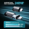 thumbnail image 3 of 2 pack 24 pin USB C Magnetic adapter 240W with PD fast charger usb4 40gbps 8K 60Hz compatible video for Thunderbolt 3/4, MacBook Pro/air/, ps5 psvr2, 3 of 7