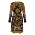 thumbnail image 4 of CHGBMOK Women's Midi Dress Long Sleeve Loose Fit Dresses Casual Crew Neck Print Dresses, 4 of 7