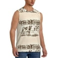 thumbnail image 2 of Fotbe Men's Cows On The Farm Print Men's Sleeveless Muscle Tank Tops Casual T-Shirts for Gym Workout Beach-XX-Large, 2 of 8