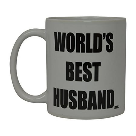 Best Funny Coffee Mug World's Best Husband Novelty Cup Wife Great Gift Idea For Men or Women Married Couple Spouse Lover Or Partner (World's