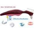 thumbnail image 3 of 3 cepillos de dientes duros premium para dentaduras postizas, cepillo de limpieza, cerdas multicapa y cepillo de doble cara para dentaduras postizas portátiles, cuidado de dentaduras postizas, 3 of 5