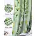 thumbnail image 3 of Green Leaves Blackout Curtains for Bedroom Living Room Darkening Curtains 90 Inch Summer Botanical Farmhouse Leaf Black Out Window Curtain Privacy Insulated Window Treatment Grommet Drapes 52"x90"x2, 3 of 9