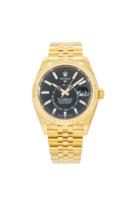 Pre-Owned Rolex Sky-Dweller 336938 42mm 18k Yellow Gold Champagne Dial Oyster Bracelet Mens Watch (Year 2023 to 2025)
