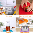 thumbnail image 4 of Juego de 4 posa cucharas con almohadillas térmicas, salvamanteles multiusos para platos calientes, silicona de grado alimenticio resistente al calor, 4 of 5