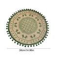 thumbnail image 3 of Christmas Round Placemats Winter Green Polypropylene Woven Place Mat for Xmas Holiday Party Table Mats Kitchen Dining Table Decoration (B), 3 of 6