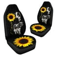 thumbnail image 3 of POLERO Automobile Seat Cover Sets, Bling Sunflower Cow Print Car Accessories for Women Men Set of 2 Pack, Auto Interior Decoration Soft and Durable, 3 of 7