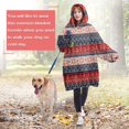thumbnail image 4 of Wearable Oversized Blanket,Red and Blue Christmas Knitted Pattern Wearable Blanket Hoodie for Adults,Cozy Hooded Blankets with Super Pockets,Super Warm Fuzzy Pullover for Women & Men, 4 of 6
