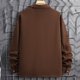 thumbnail image 5 of pstuiky Camisas casuales de manga larga para hombre, Chaqueta de trabajo informal de manga larga con botones y bolsillos dobles para hombre, color liso, a la moda Tops casuales para hombres s, 5 of 7