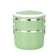 thumbnail image 1 of Cateissary Caja Bento versátil de acero inoxidable para estilos de vida ocupados Fiambrera de acero inoxidable fácil de limpiar Mostrada verde, 1 of 6