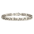 thumbnail image 4 of Auriga Fine Jewelry 925 Sterling Silver Antiqued Brushed Link Bracelet 8.25inch for Women, 4 of 5