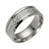 Love Glow In Dark Wedding Band Ring Stainless Steel Men Women Ginger Lyne Collection